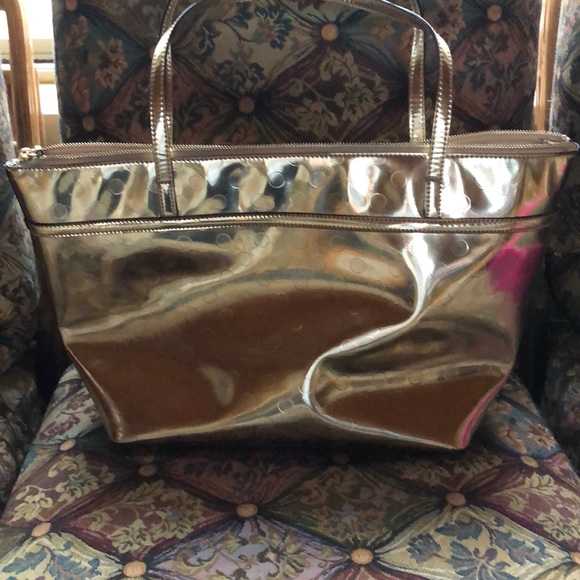 kate spade Bags Kate Spade Gold Metallic Tote Purse Poshmark